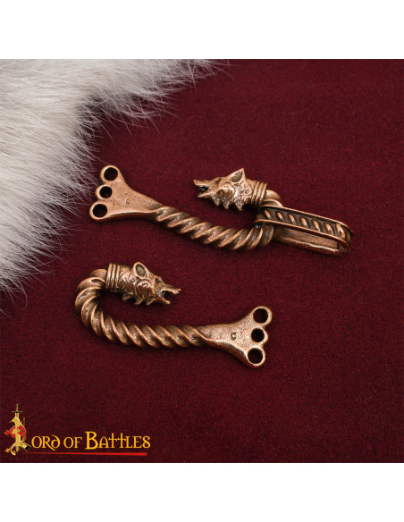 Viking Cloak Fastener with Wolf...