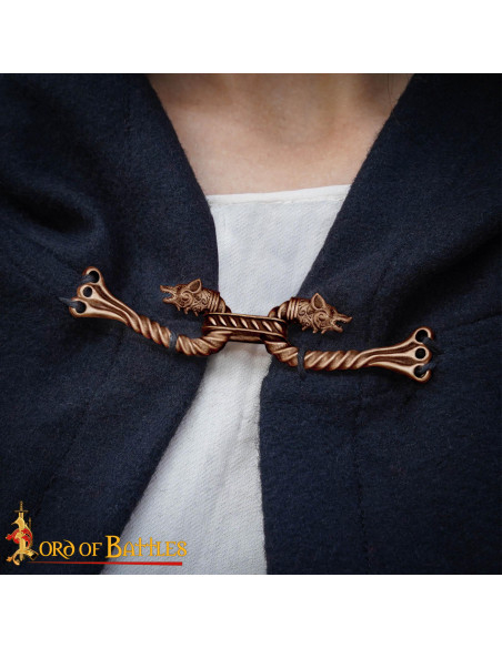 Viking Cloak Fastener with Wolf...