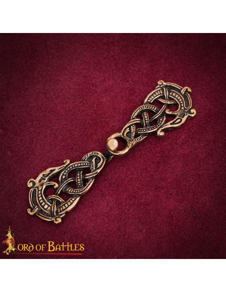 Viking Cloak Fastener in Aged Bronze