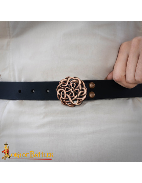 Celtic Belt Buckle in Aged Solid Bronze