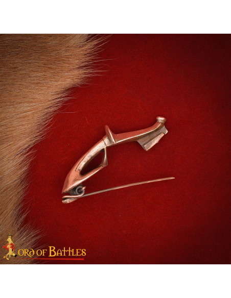 4th Century Roman Fibula in Aged Bronze