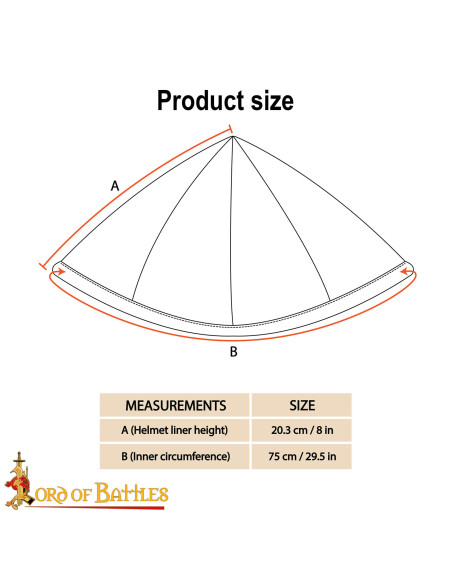 Medieval Padded Hat in Black Cotton