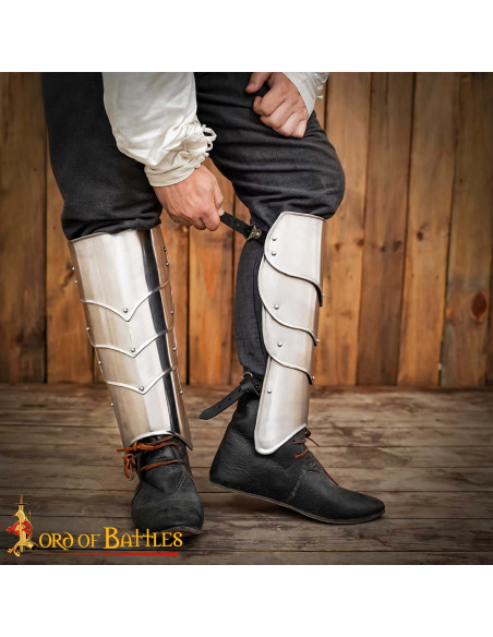 Knight's Medieval Greaves in Steel...