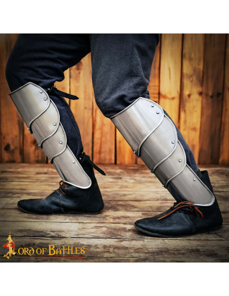 Knight's Medieval Greaves in Steel...