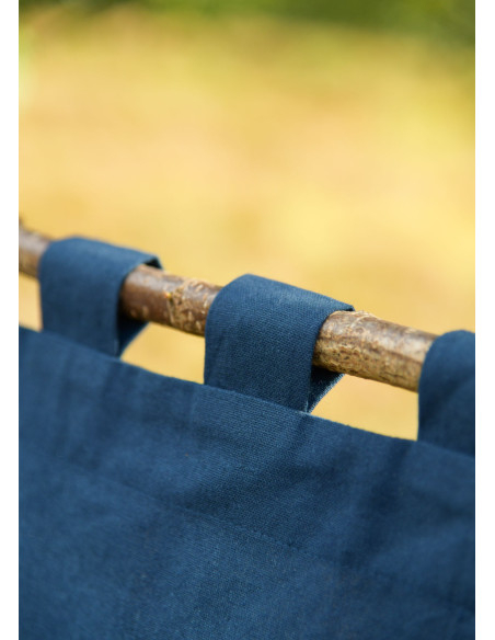 Medieval Striped Banner, Blue-Yellow