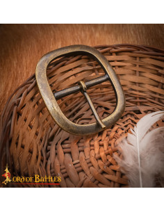 Antique Brass Oval Medieval Buckle 2