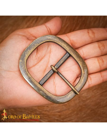 Antique Brass Oval Medieval Buckle