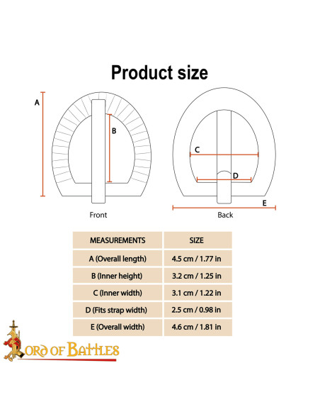 Rustic Medieval Buckle Hand-Forged...