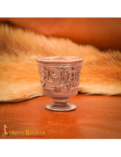 Small Medieval Cup from the 12th Century in Polished Bronze