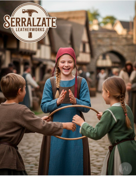 Medieval Leather Capeline Model Lope,...