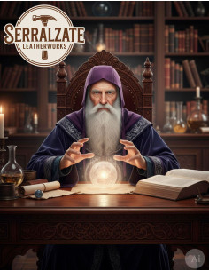 Medieval Leather Cape Model Lope, Purple