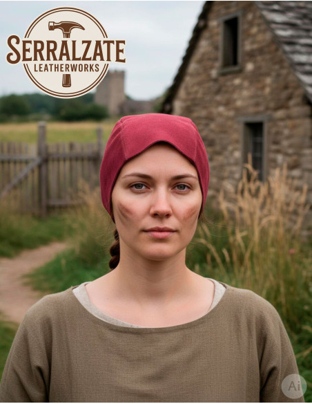 Medieval Leather Capeline Model Lope,...