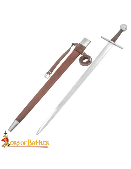 Hand-Forged Norman Sword with Wheel...