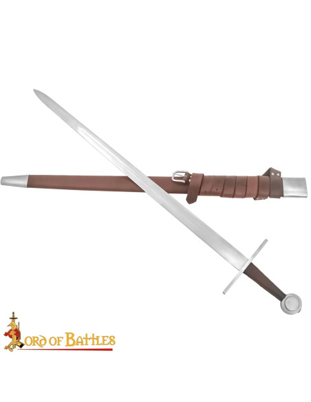 Hand-Forged Norman Sword with Wheel...