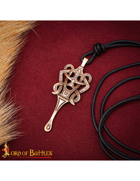 Solid Bronze Celtic Pendant, Knot and...