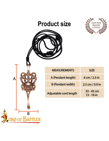 Solid Bronze Celtic Pendant, Knot and...