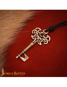 Viking Key Pendant in Bronze, Lost Wax Cast