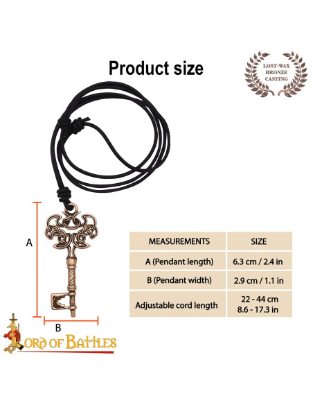 Viking Key Pendant in Bronze, Lost...