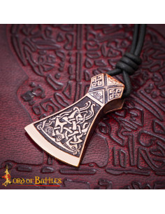 Viking Ax Pendant in Lost Wax Cast Bronze