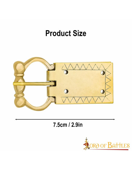 Medieval Belt Buckle and End Piece