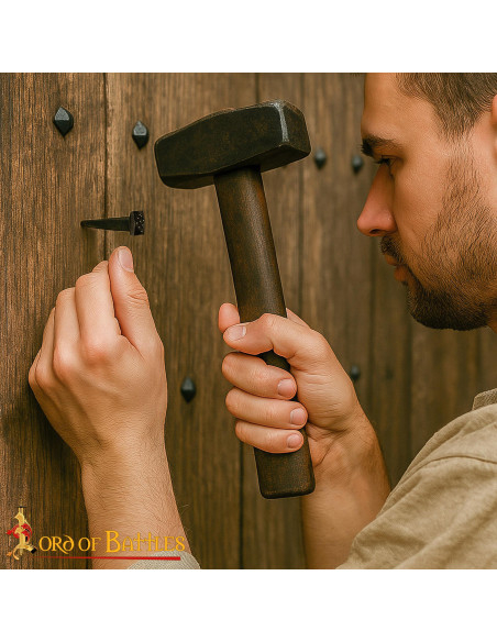 Set of 10 Hand-Forged Medieval Nails...