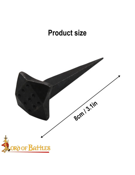 Set of 10 Hand-Forged Medieval Nails...