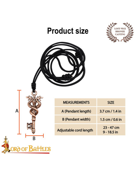 Dragon Guardian Lost Wax Bronze Key...