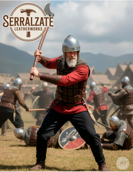 Viking Warrior Leather Brigandine, Brown