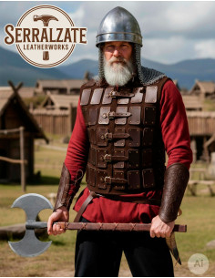 Viking Warrior Leather Brigandine, Brown 2