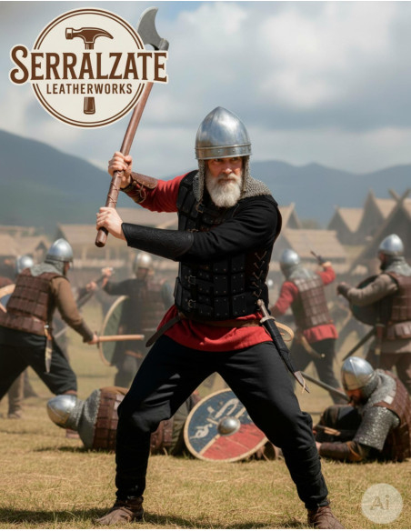 Black Viking Warrior Leather Brigandine