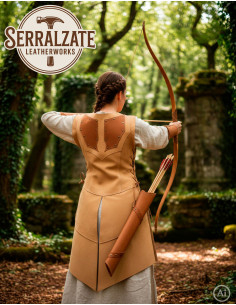 Premium Medieval Archer Outfit in Light Brown Leather 2