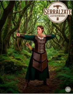 Premium Medieval Archer Outfit in Dark Brown Leather 2