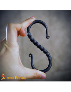 Medieval Iron S Hook for Rustic Cooking 2