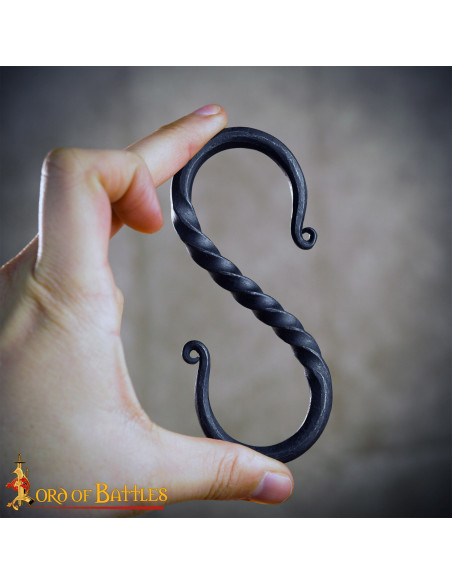 Medieval Iron S Hook for Rustic Cooking