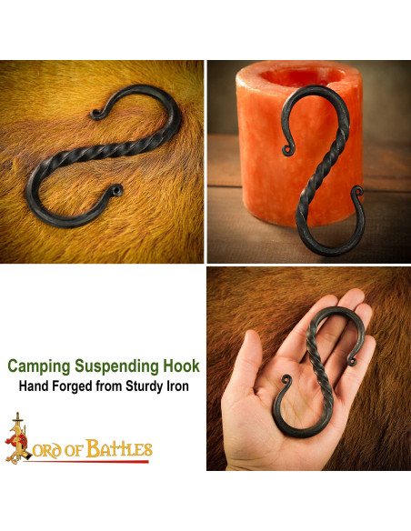 Medieval Iron S Hook for Rustic Cooking