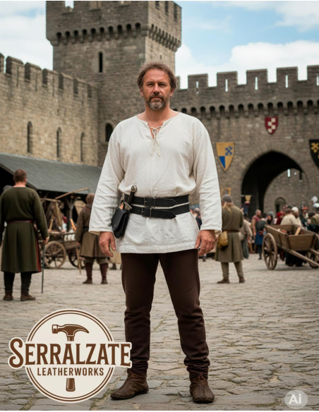 Double removable medieval leather...