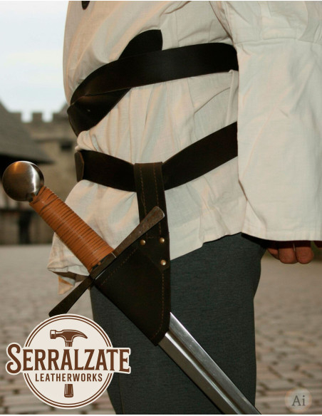 Double removable medieval leather...