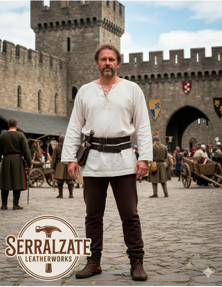 Double removable medieval belt in...