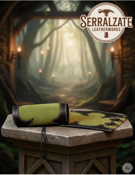 Green Leather Ranger Bracelets