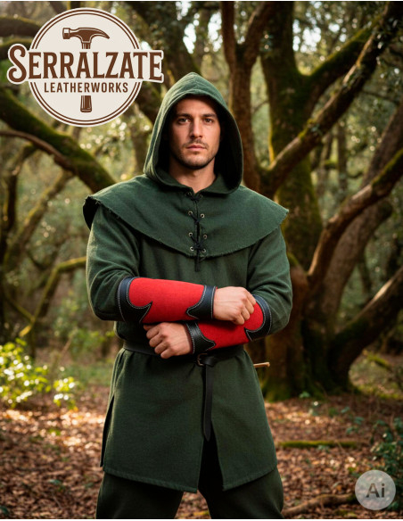 Cherry Red Leather Ranger Bracelets