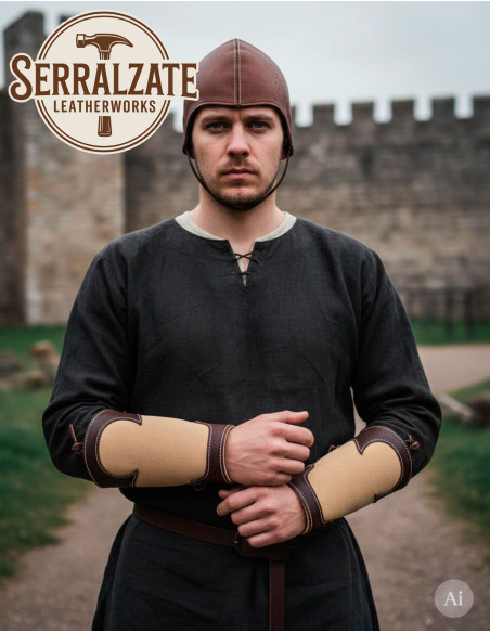 Light Brown Medieval Ranger Leather...