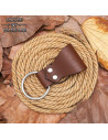 Brown Leather Belt Axe Sheath with Ring