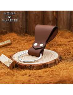 Brown Leather Belt Axe Sheath with Ring 2