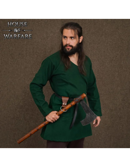 Brown Leather Belt Axe Sheath with Ring