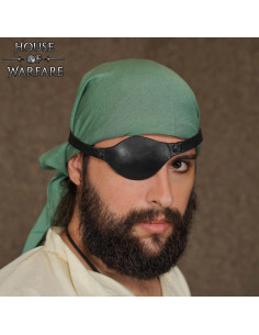 Handmade Genuine Leather Pirate Eye Patch (Adjustable)