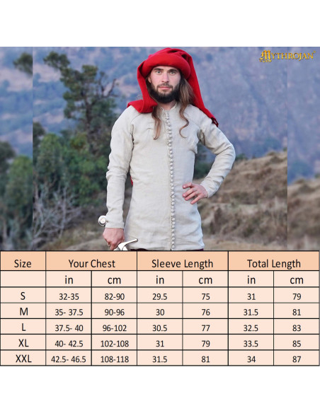 14th Century Medieval Doublet in...