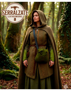 Brazaletes Elara, la guardiana de la flora, cuero verde 2