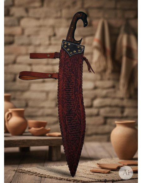 Functional handmade Iberian falcata...