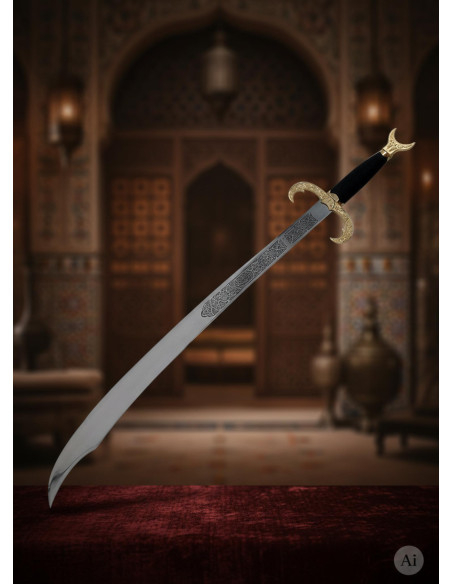 golden arabian scimitar