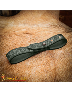 Handcrafted Celtic Leather Strap for Medieval Tankard,...